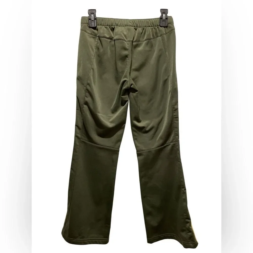 Nike Flare Olive Track Pants with Gold Trim size S